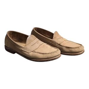 Bass Loafers Mens 9M Brown Nubuck Penny Heritage Collection Weejuns Casual Shoes
